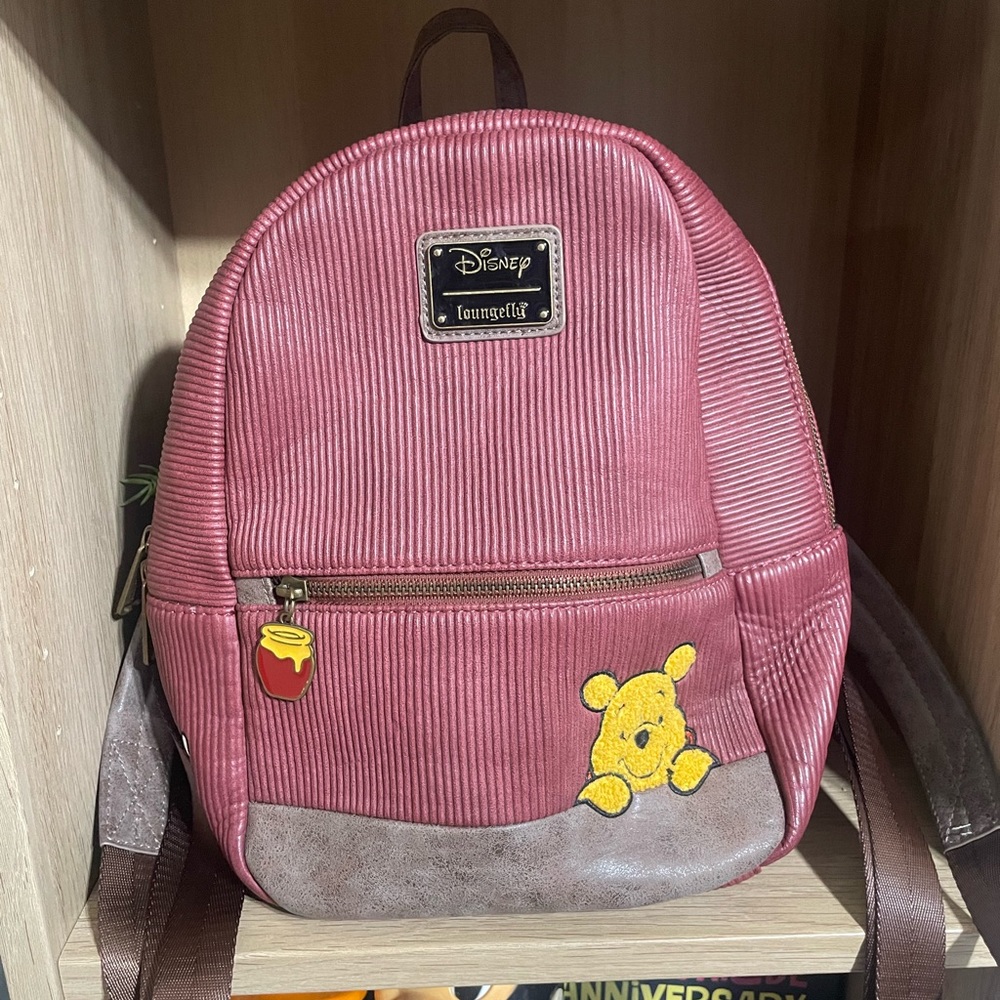 Winnie the pooh loungefly corduroy mini backpack